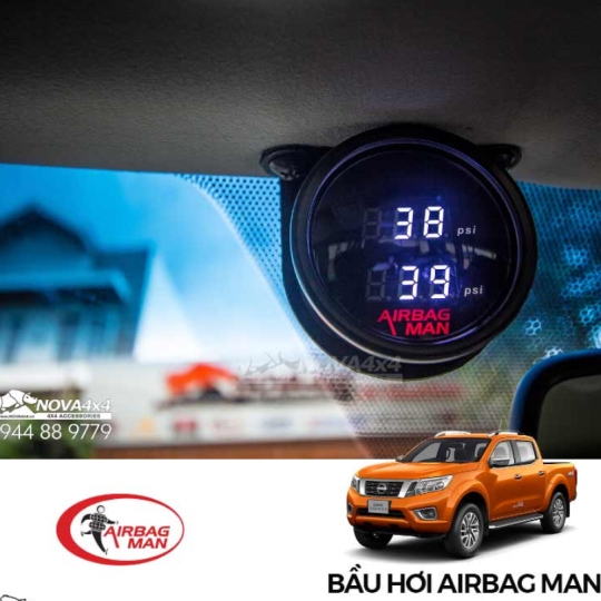 Bộ bơm điện tự động Bầu hơi Airbag Man với Đồng hồ đo áp suất và công tắc