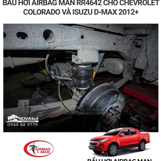 Bầu hơi Airbag Man RR4642 cho Chevrolet Colorado và Isuzu D-Max 2012+