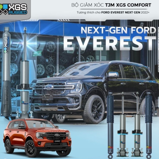 Set Giảm xóc TJM XGS cho Ford Everest Next Gen (2023+