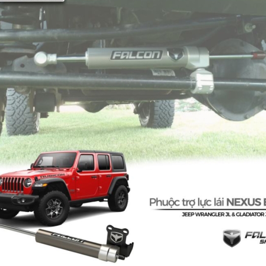 Phuộc trợ lực lái Falcon Nexus EF 2.1 Steering Stabilizer cho Jeep JL & JT