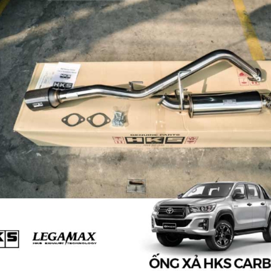 Ống xả HKS Legamax đuôi Carbon cho Toyota Hilux (2015+)