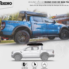 Khung gắn lều iKamper 4x lên nóc xe Bán tải – thương hiệu Rhino