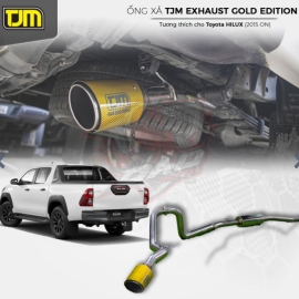 Ống xả đơn TJM Exhaust – Gold Carbon Tail cho xe Toyota Hilux 2015+