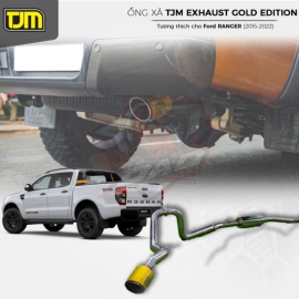 Ống xả đơn TJM Exhaust – Gold Carbon Tail cho xe Ford Ranger 2014+