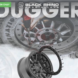 Mâm Black Rhino Dugger 17×8.5 | 6/139.7 | ET00 | CB112.1 (Màu Đen)