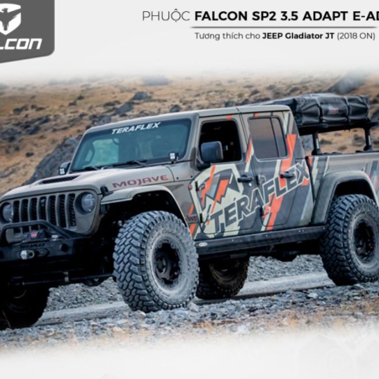 Bộ Phuộc thích ứng Falcon SP2 3.5 aDAPT Piggyback cho Jeep Gladiator JT (3.5-4.5” Lift)