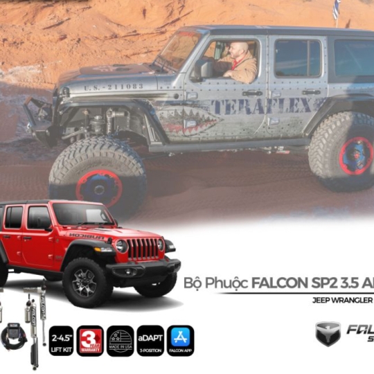 Bộ Phuộc thích ứng Falcon SP2 3.5 aDAPT Piggyback cho Jeep Wrangler JL (2-4.5” Lift)