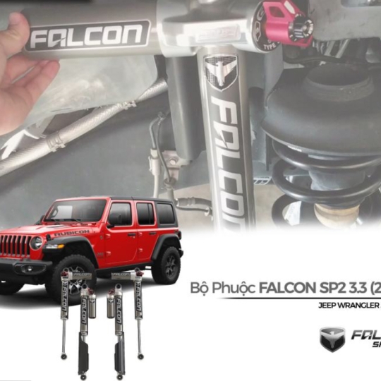 Bộ Phuộc Falcon SP2 3.3 Fast Adjust Piggyback cho Jeep Wrangler JL (2-4.5” Lift)