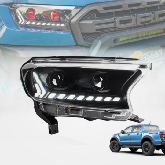 Cụm đèn Bi LED 2 Beam cho Ford Ranger – Raptor phong cách RAM