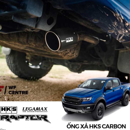 Ống xả HKS Legamax Single Carbon cho Ford Ranger Raptor