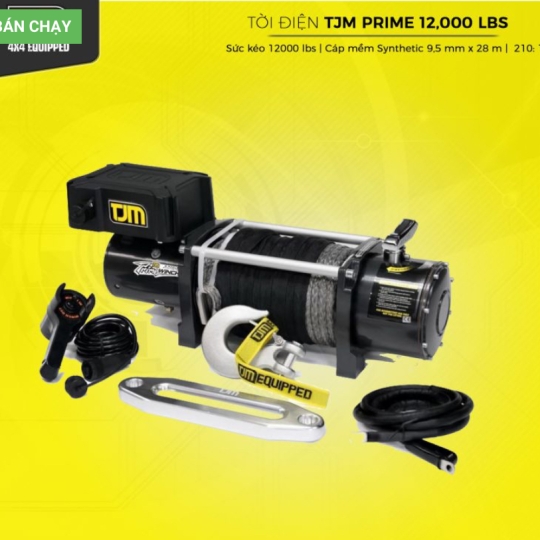 Tời điện TJM Prime 12000 lb (Cáp mềm)