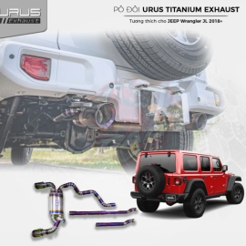 Pô URUS Titanium điều chỉnh 2 chế độ cho Jeep Wrangler JL (2018+)