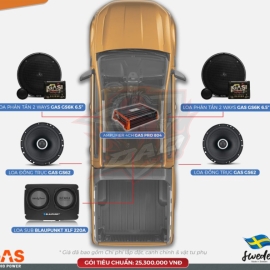 Gói Độ âm thanh tiêu chuẩn cho xe bán tải (Có Sub điện và Âm ly)