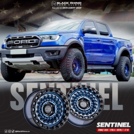 Mâm Black Rhino Sentinel 17×8.5 | 6×139.7 | ET-10 | CB112.1 (Xanh Cobalt)