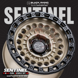 Black Rhino® - Mâm Black Rhino Sentinel 17×8.5 | 6×139.7 | ET-10 | CB112.1 (Vàng Cát)