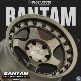 Black Rhino® - Mâm Black Rhino Bantam 17×8.5 | 6/139.7 | ET-10 | CB112.1 (Màu Đồng)