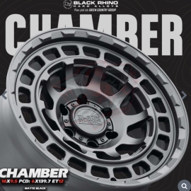 Black Rhino® - Mâm Black Rhino Chamber 18×9.5 | 6×139.7 | ET12 | CB112.1 (Màu Đen mờ)