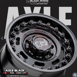 Black Rhino® - Mâm Black Rhino Axle 17×9.5 | 6/139.7 | ET06 | CB112.1 (Màu Đen mờ)