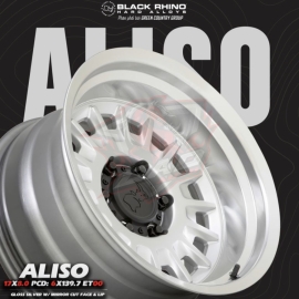 Black Rhino® - Mâm Black Rhino Aliso 17×8 | 6/139.7 | ET00 | CB106.1 (Màu Bạc)