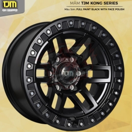 TJM4x4® - Mâm TJM Kong Series 18×9 | 6×139.7 | ET00 | Màu Đen – Ốc trắng