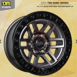 TJM4x4® - Mâm TJM Kong Series 18×9 | 6×139.7 | ET00 | Màu Xám viền Đen  Mã sản phẩm : 800K1806GFB
