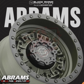 Black Rhino® - Mâm Black Rhino Abrams 17×8.5 | 6×139.7 | ET00 | CB112.1 (Màu Xanh Olive)