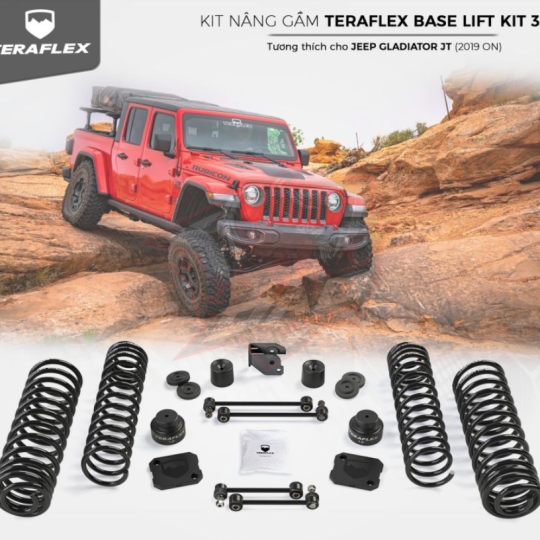 Bộ Kit Lò xo nâng gầm TeraFlex Coil Spring Base Lift Kit 3.5″ cho Jeep Gladiator JT