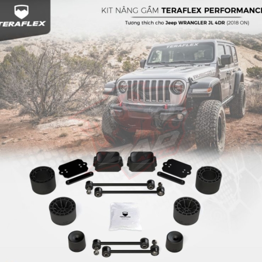 Bộ Kit nâng gầm 2.5″ Performance Spacer Lift Kit cho Jeep Wrangler JL