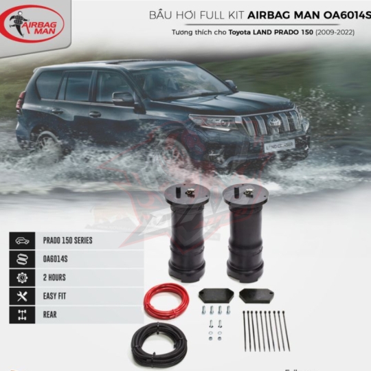 Bầu hơi Airbag Man OA6014S Full Kit cho Land Cruiser Prado 150 (2009 On)