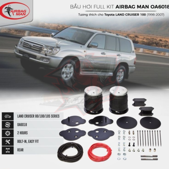 Bầu hơi Airbag Man OA6018 Full Kit cho Land Cruiser 80/100/105 Series