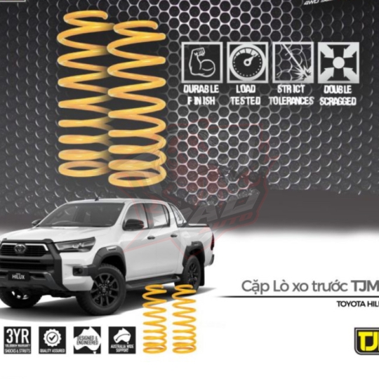 Cặp Lò xo trước TJM #770FR88IT cho Toyota Hilux Gen8 (2015+) | dành cho xe nguyên bản hoặc gắn cản nhẹ