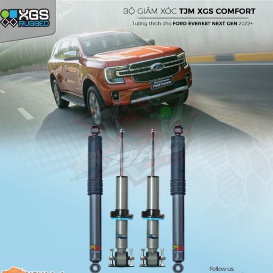 Set Giảm xóc TJM XGS cho Ford Everest Next Gen (2023+