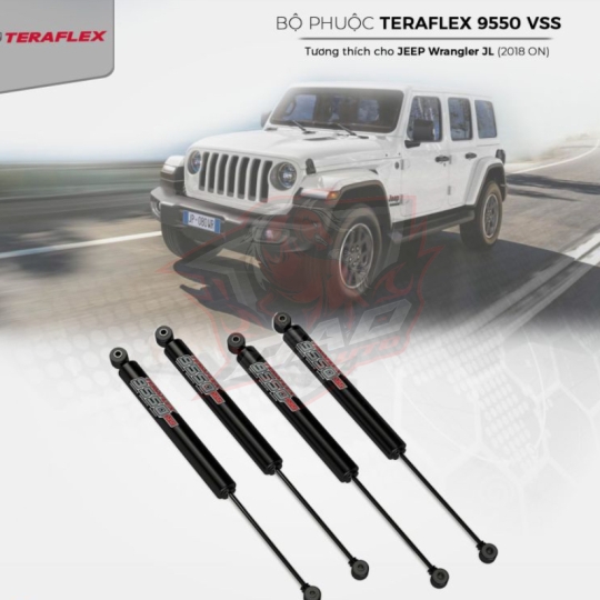 Bộ Phuộc TeraFlex 9550 VSS Twin Tube cho Jeep Wrangler JL (2.5-3″ Lift)