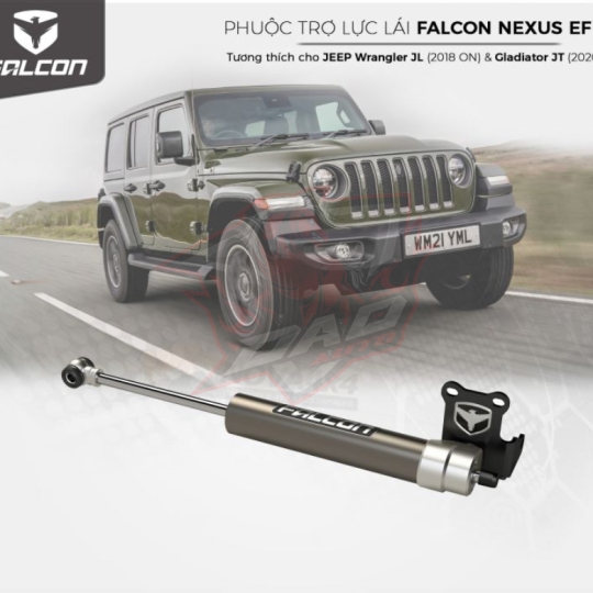 Phuộc trợ lực lái Falcon Nexus EF 2.1 Steering Stabilizer cho Jeep JL & JT