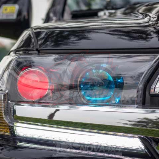Mẫu đèn độ Land Cruiser 200 – 2 cặp Bi Led Kenzo MX-5 & Mắt quỷ đổi màu