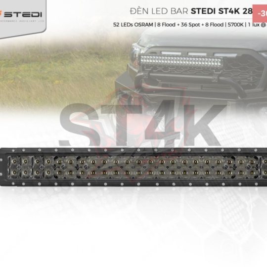 Đèn LED Bar Stedi ST4K 2 hàng LED 28″