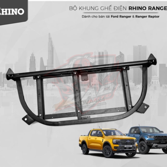 Độ Khung chỉnh điện ngả lưng hàng ghế sau xe bán tải Ford Ranger