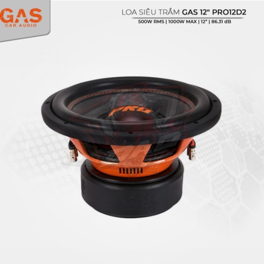 Loa siêu trầm GAS 12″ PRO12D2 | 500W (RMS) 1000W (MAX) 2×2 Ohms