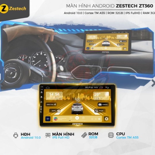 Màn hình Android ô tô 9″ Zestech ZT360 – Tích hợp Camera 360