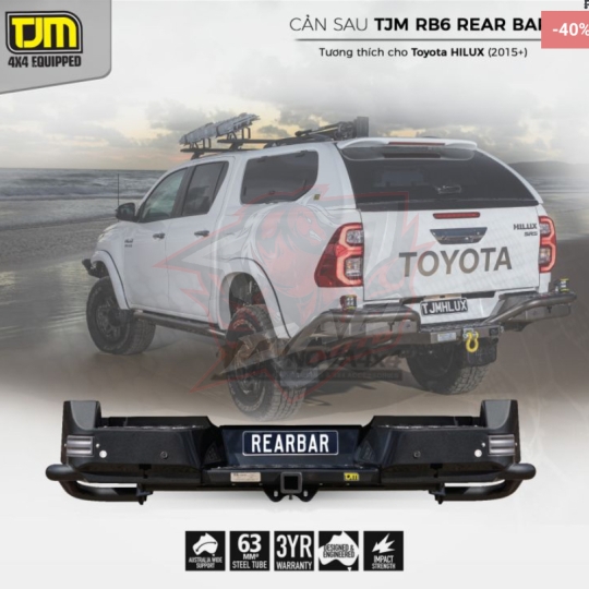 Cản sau TJM RB6 RSTB cho Toyota Hilux (2015 ON)