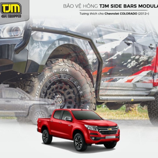 Bảo vệ hông TJM Modular Brush Bar cho Chevrolet Colorado & Isuzu D-Max (2012 On)