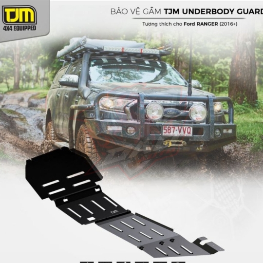 Bộ Giáp gầm TJM 4 tấm cho Ford Ranger và Mazda BT-50